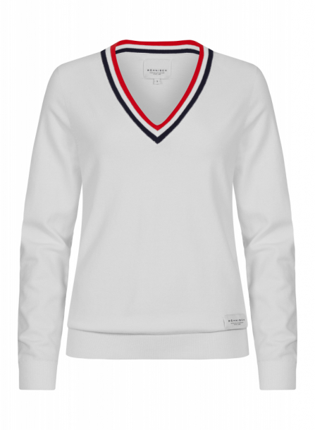Rhnisch Adele Knitted Sweater - White i gruppen Golfklder / Golfklder Dam / Trjor hos Golfhandelen Strmstad AB (111668-0010)