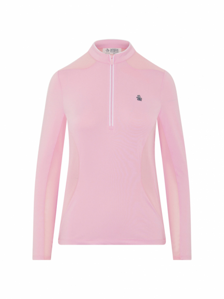 Original Penguin Womens 1/4 Zip Layering Shirt - Gelato Pink i gruppen Golfklder / Golfklder Dam / Trjor hos Golfhandelen Strmstad AB (OGKSE037-684)