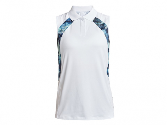 Röhnisch Sophie Sleeveless Poloshirt - Blue Utopia i gruppen Golfkläder / Golfkläder Dam / Pikétröjor hos Golfhandelen Strömstad AB (110577-T258)