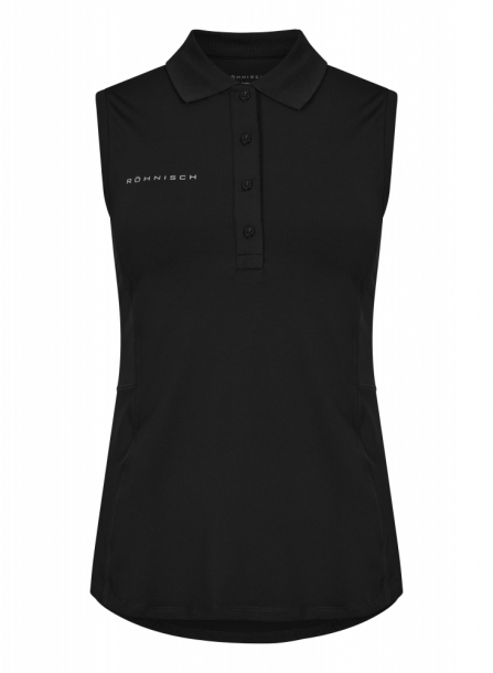 Rhnisch Nicky Sleeveless Poloshirt - Black i gruppen Golfklder / Golfklder Dam / Piktrjor hos Golfhandelen Strmstad AB (111901-0001)