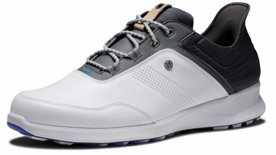 Footjoy Mens Stratos Medium - White/Charcoal/Blue Jay i gruppen Golfskor / Golfskor Herr hos Golfhandelen Strmstad AB (50072M)