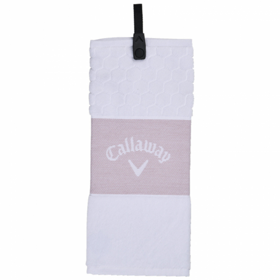Callaway Trifold Towel 2023 - Mauve/White i gruppen Tillbehr  / Handdukar hos Golfhandelen Strmstad AB (5423008)