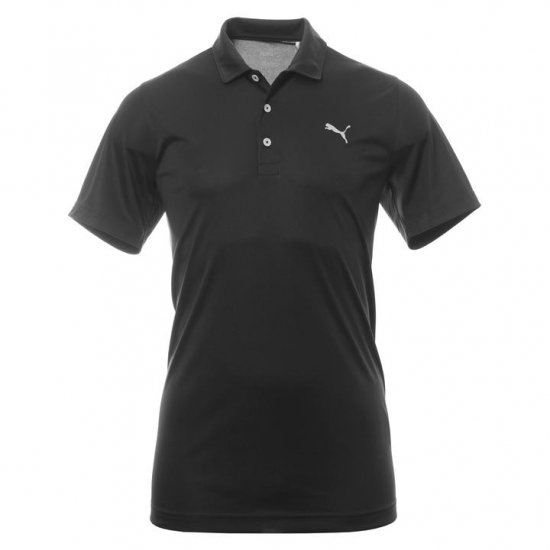 Puma Mens Rotation Polo - Black i gruppen Golfkläder / Golfkläder Herr / Pikétröjor hos Golfhandelen Strömstad AB (577874-002)