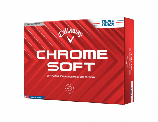 Callaway Chrome Soft 2024 Triple Track - White i gruppen Golfbollar / Nya Golfbollar hos Golfhandelen Strmstad AB (64212611280)