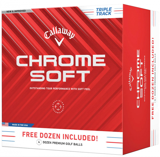 Callaway Chrome Soft 2024 Triple Track - Kp 4 dussin, betala fr 3! i gruppen Golfbollar / Nya Golfbollar hos Golfhandelen Strmstad AB (6421261568015)