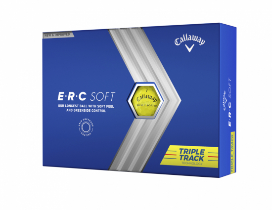 Callaway ERC Soft 2023 Triple Track - Yellow i gruppen Golfbollar / Nya Golfbollar hos Golfhandelen Strmstad AB (64279601280)