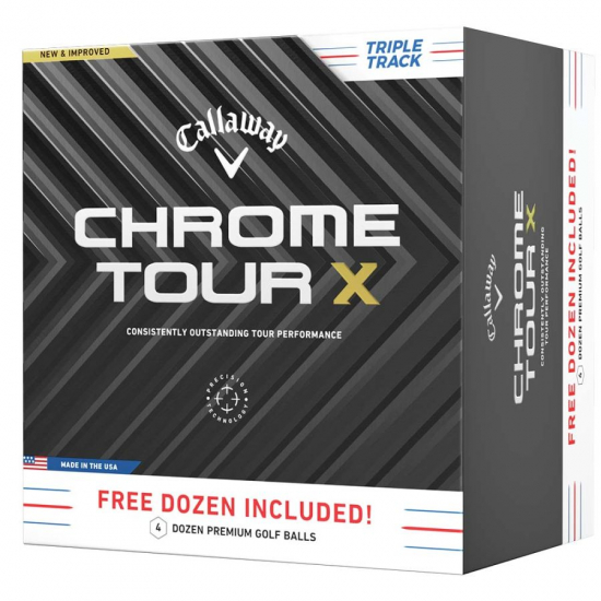 Callaway Chrome Tour X 2024 Triple Track - Kp 4 dussin, betala fr 3! i gruppen Golfbollar / Nya Golfbollar hos Golfhandelen Strmstad AB (6432261568015)
