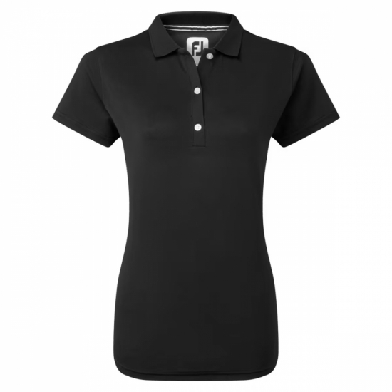 Footjoy Womens Stretch Pique Solid - Black i gruppen Golfklder / Golfklder Dam / Piktrjor hos Golfhandelen Strmstad AB (88492)