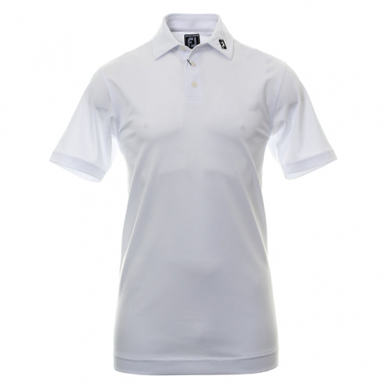 Footjoy Mens Stretch Pique Solid - White i gruppen Golfklder / Golfklder Herr / Piktrjor hos Golfhandelen Strmstad AB (91823)