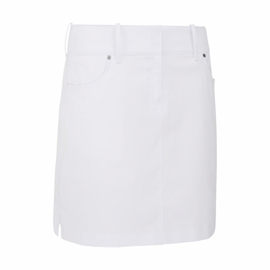Callaway Womens Coolmax Solid Skort 52 cm - Brilliant White i gruppen Golfklder / Golfklder Dam / Shorts/Kjolar hos Golfhandelen Strmstad AB (CGBSA0R9-123)