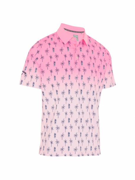 Callaway Mens Mojito Ombre Print Polo Shirt - Candy Pink i gruppen Golfklder / Golfklder Herr / Piktrjor hos Golfhandelen Strmstad AB (CGKSE099-681)