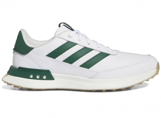 Adidas Mens S2G 24 Leather Spikeless - White/Green/Gum i gruppen Golfskor / Golfskor Herr hos Golfhandelen Strmstad AB (IF0299)