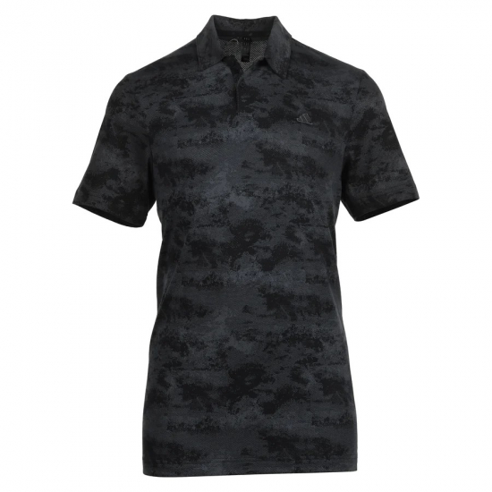 Adidas Mens Go-To Printed Mesh Shirt - Black i gruppen Golfklder / Golfklder Herr / Piktrjor hos Golfhandelen Strmstad AB (IN6413)