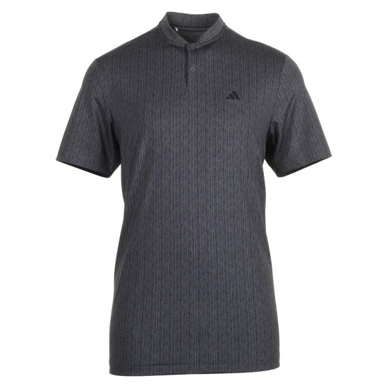 Adidas Mens Ultimate365 Sport Stripe Shirt - Grey/Black i gruppen Golfklder / Golfklder Herr / Piktrjor hos Golfhandelen Strmstad AB (IU4404)