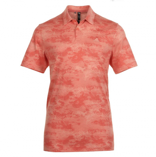 Adidas Mens Go-To Printed Mesh Shirt - Preloved Scarlet i gruppen Golfklder / Golfklder Herr / Piktrjor hos Golfhandelen Strmstad AB (IU4427)
