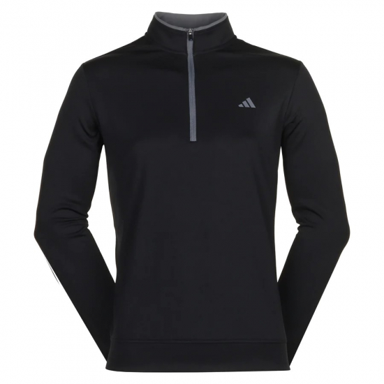 Adidas Mens Lightweight 1/2-Zip - Black i gruppen Golfklder / Golfklder Herr / Trjor hos Golfhandelen Strmstad AB (IU4514)