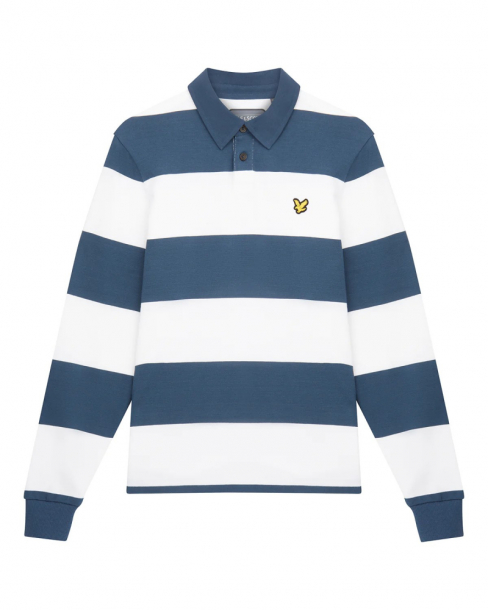 Lyle & Scott Mens Rugby Shirt - Light Navy/White i gruppen Golfklder / Golfklder Herr / Trjor hos Golfhandelen Strmstad AB (LP1861G-W858)