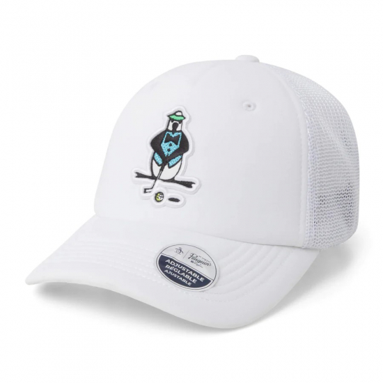 Original Penguin Feel The Putt Trucker Snapback Cap - Bright White i gruppen Golfklder / Kepsar hos Golfhandelen Strmstad AB (OGASE005-118)