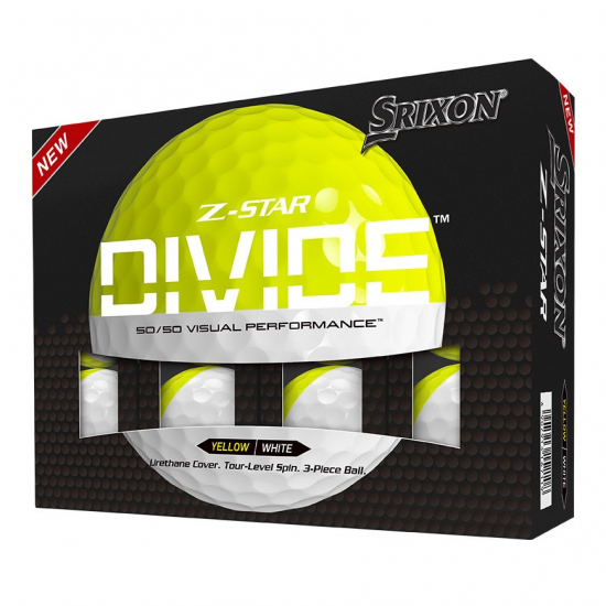 Srixon Z-Star Divide 2023 - White/Yellow i gruppen Golfbollar / Nya Golfbollar hos Golfhandelen Strmstad AB (SRX-ZSDI23)