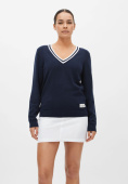 Rhnisch Adele Knitted Sweater - Navy/White