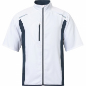 Abacus Mens Lanark Stretch Wind Shirt - White/Navy