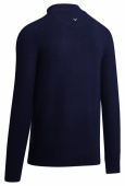 Callaway Mens Ribbed Merino 1/4 Zip Sweater - Dark Navy