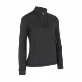 Callaway Womens Solid Sun Protection 1/4 Zip Pullover - Caviar