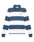 Lyle & Scott Mens Rugby Shirt - Light Navy/White