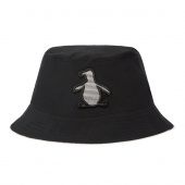 Original Penguin Golf Railroad Stripe Reversible Bucket Hat - Caviar